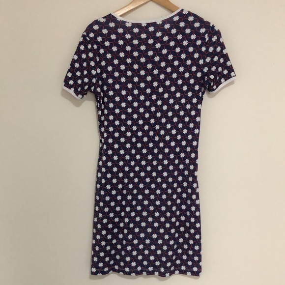 Carven Floral Print T-Shirt Mini Babydoll Dress Medium - Picture 5 of 10